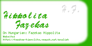 hippolita fazekas business card